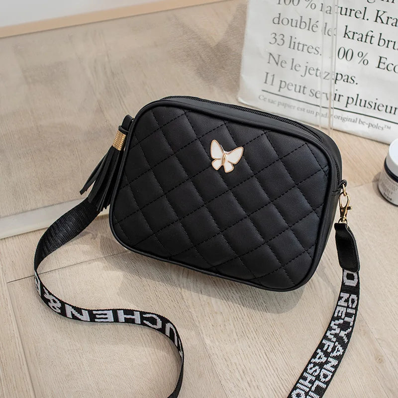 Diamond Pattern Quilted Crossbody Bag for Women