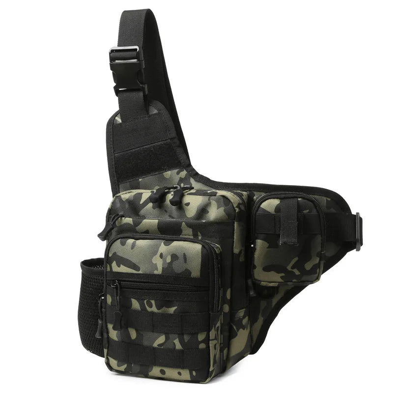 Tactical MOLLE Crossbody Chest Bag – Outdoor Hiking & Camping Sling Pack