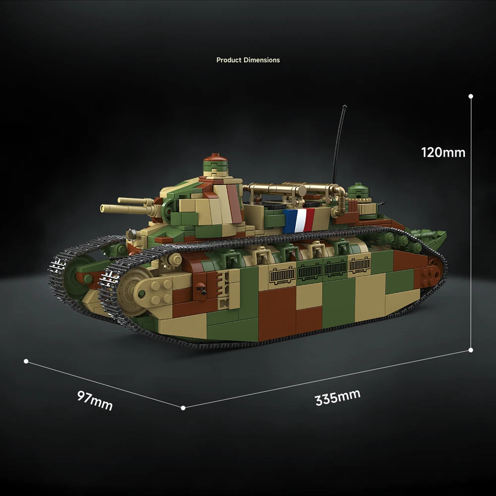 French Char 2C Super-Heavy Tank Building Blocks Set