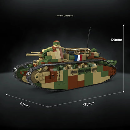 French Char 2C Super-Heavy Tank Building Blocks Set