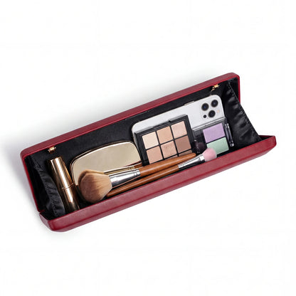 Evening Clutch Bag Women's Minimalist Hard Shell with Gold Chain