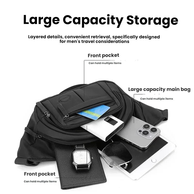 Men's Multi-Pocket Chest Bag & Waist Pack