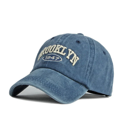 Washed Cotton Dad Hat – Snapback Baseball Cap with Sun Protection