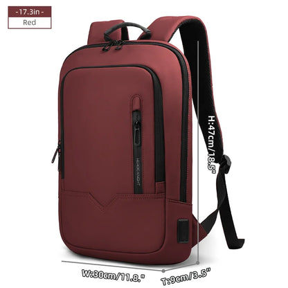 Slim Business Laptop Backpack 17.3 Inch with USB Port – Waterproof & Lightweight