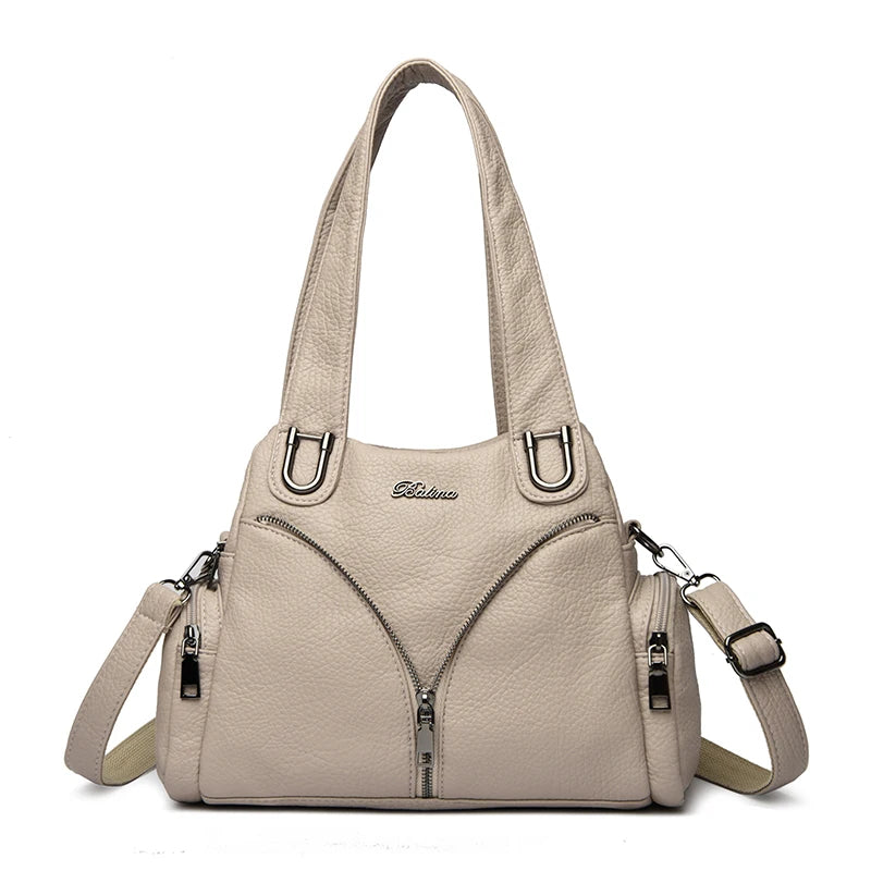 Luxury Leather Shoulder Bag for Women – Designer Crossbody Handbag