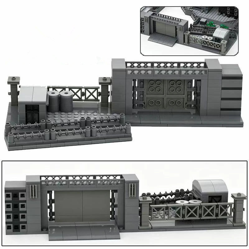 Military Army Base Oil Control Station Building Blocks Set