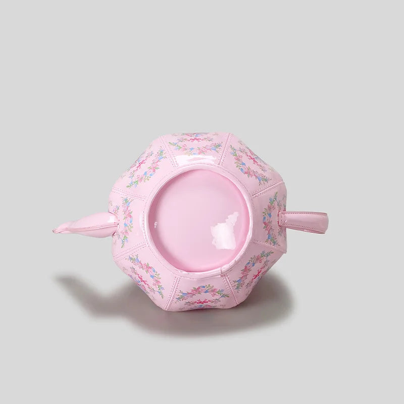 Creative Vintage Printed Teapot Design Women Handbags Pearls Chains Shoulder Bag Designer Luxury