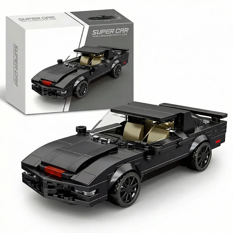 JDM Classic Black Sports Car Building Blocks Set 1:24 MOC