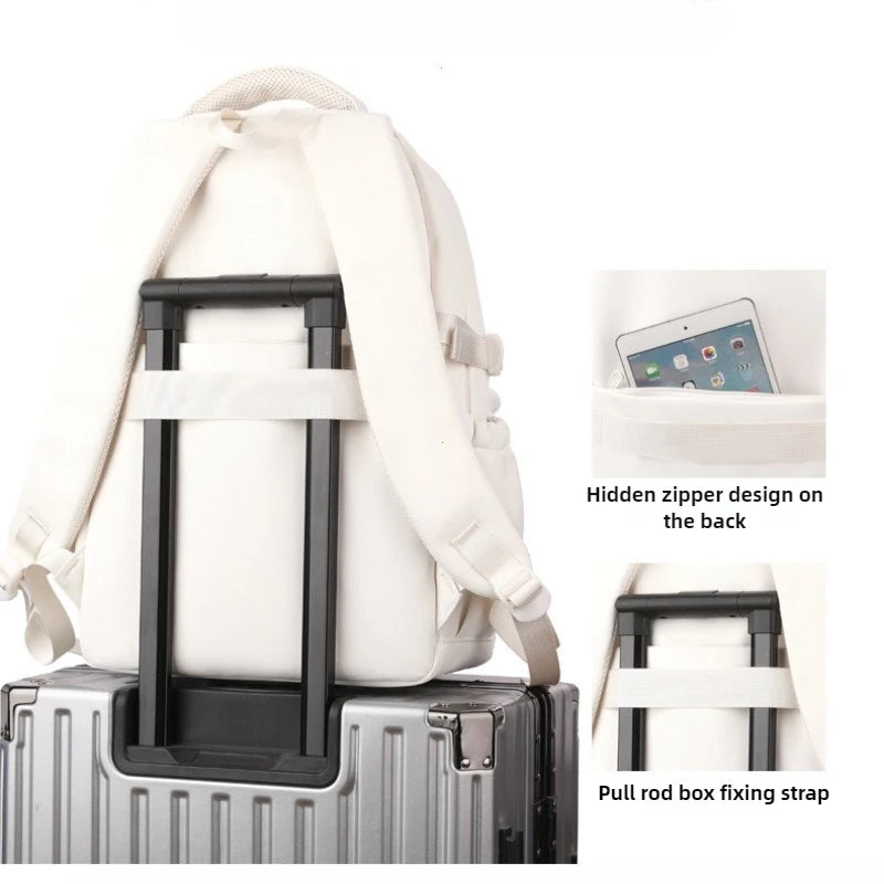 Waterproof Nylon Backpack – Korean Style Women's School & Travel Bag