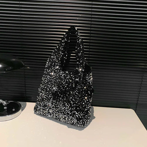 Sequin Tote Bag – Women's Slouchy Hobo Shoulder Handbag