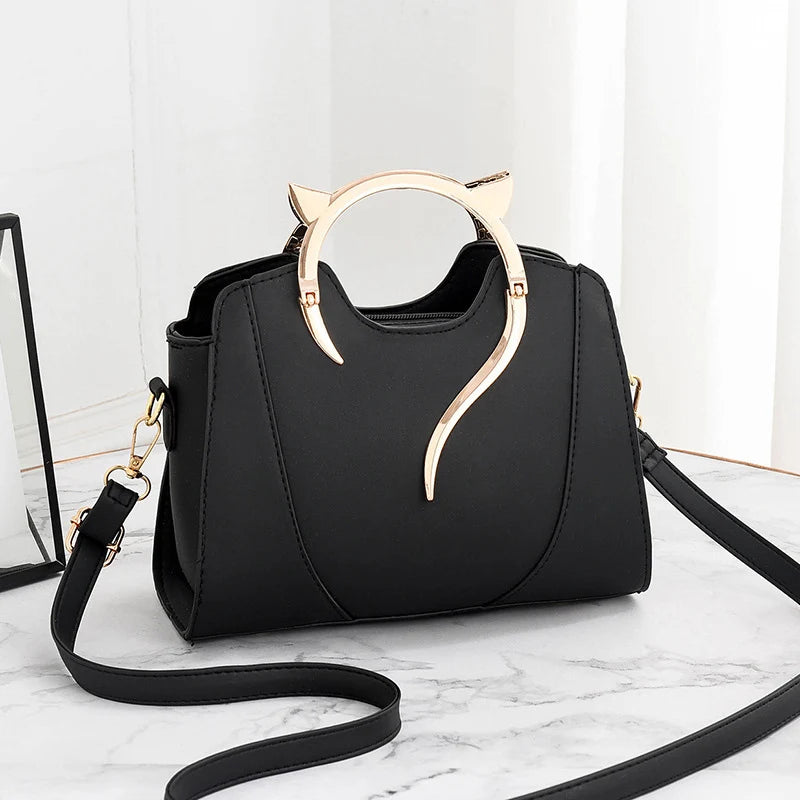 Cat Ear Handle Women's Crossbody Handbag