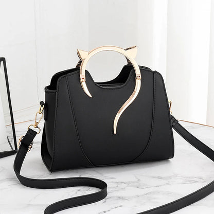 Cat Ear Handle Women's Crossbody Handbag