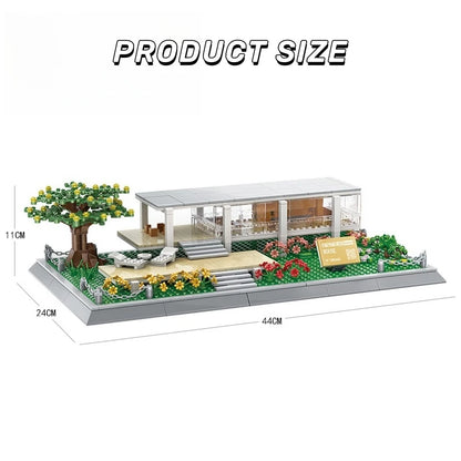 Farnsworth House Architecture Building Blocks Set – 661 Pieces