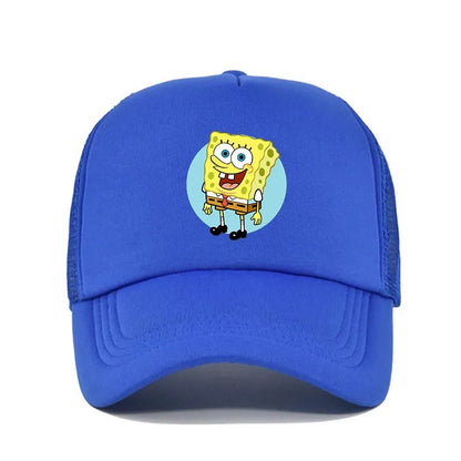 Cartoon Print Snapback Baseball Cap – Unisex Mesh Hat