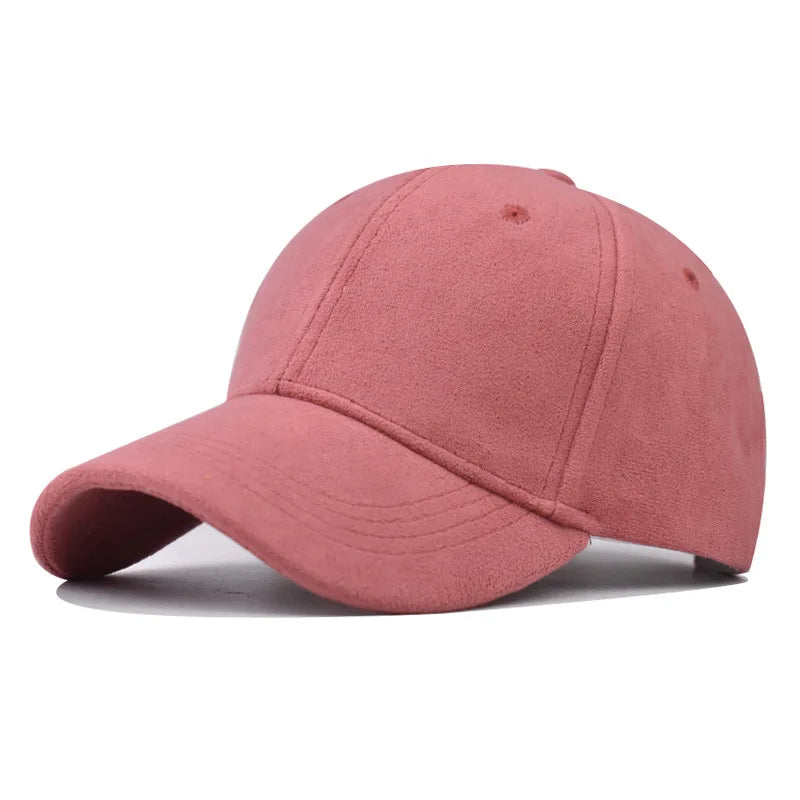 Suede Baseball Cap – Unisex Snapback Hat for Men & Women
