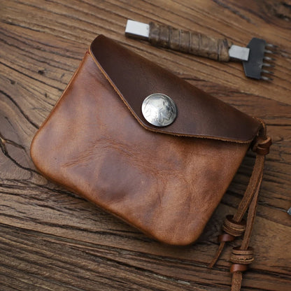 Handmade Genuine Leather Coin Purse & Card Holder Wallet