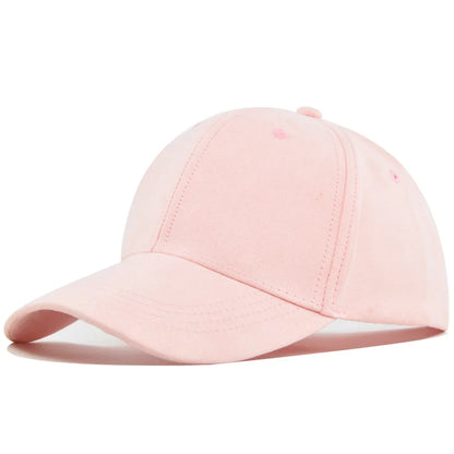 Suede Baseball Cap – Snapback Adjustable Dad Hat for Men & Women