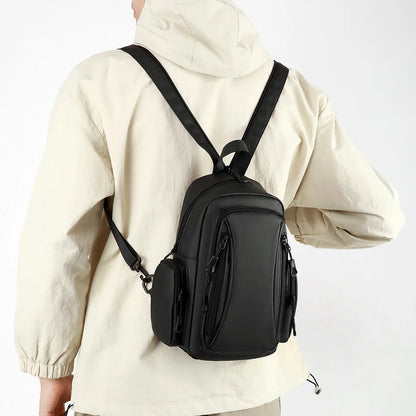 Men's Oxford Sling Chest Bag Mini Backpack