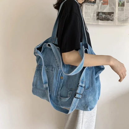 Casual Jeans Bags Denim Shoulder Women Designer Tote Crosbody Luxury Handbags Shopping Bag Bolsos