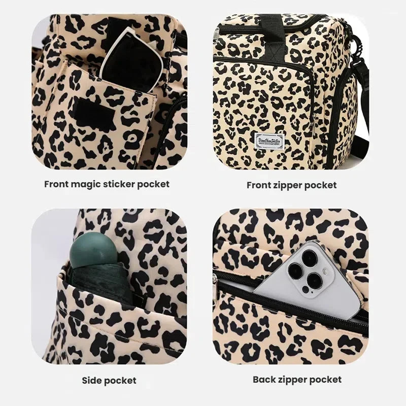Leopard Print Travel Bag – Large Capacity Multi-Pocket Duffle