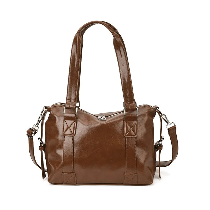 Retro Large Capacity Tote Bag Simple Pillow Messenger Leisure Travel Shoulder