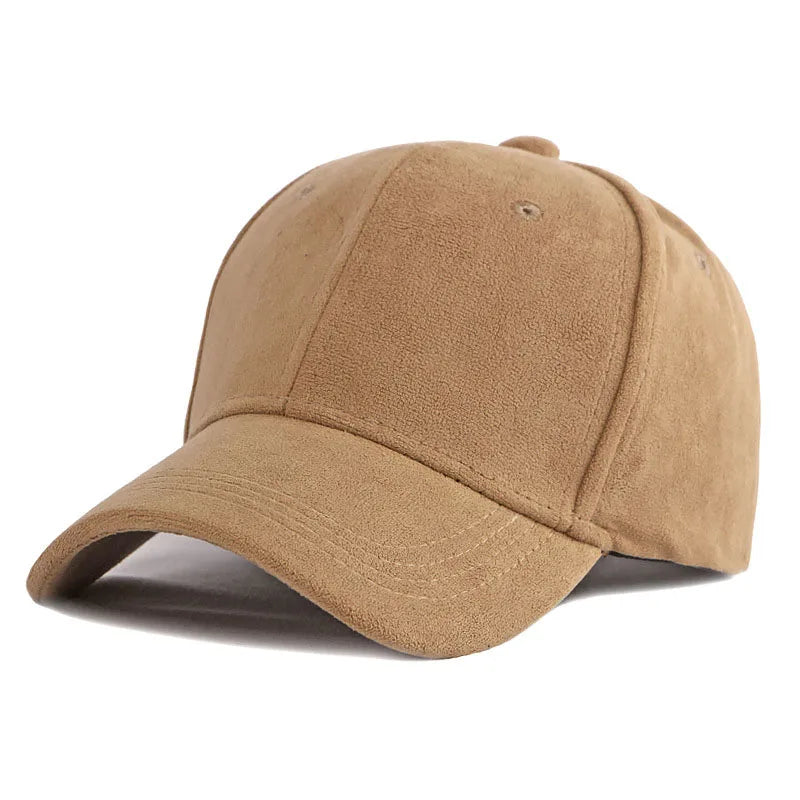 Suede Baseball Cap Adjustable Snapback Unisex Dad Hat