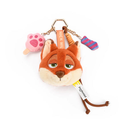 Zootopia Plush Keychain Doll – Cute Bag Charm Pendant