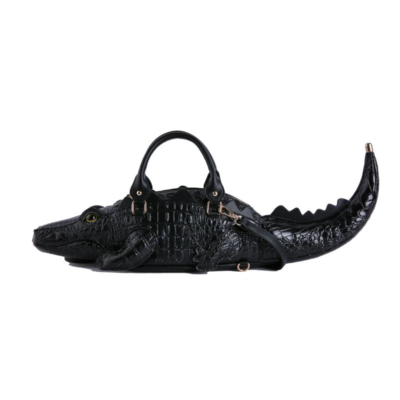 Crocodile Shaped Handbag – Women's Luxury 3D Animal Shoulder Bag
