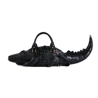 Crocodile Shaped Handbag – Women's Luxury 3D Animal Shoulder Bag