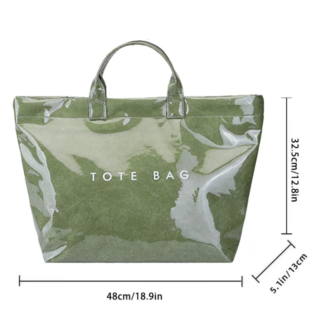 PVC Transparent Jelly Tote Bag – Large Capacity Waterproof
