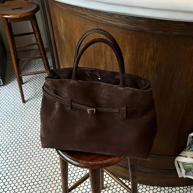 Women's Suede Shoulder Bag – Versatile Crossbody Tote