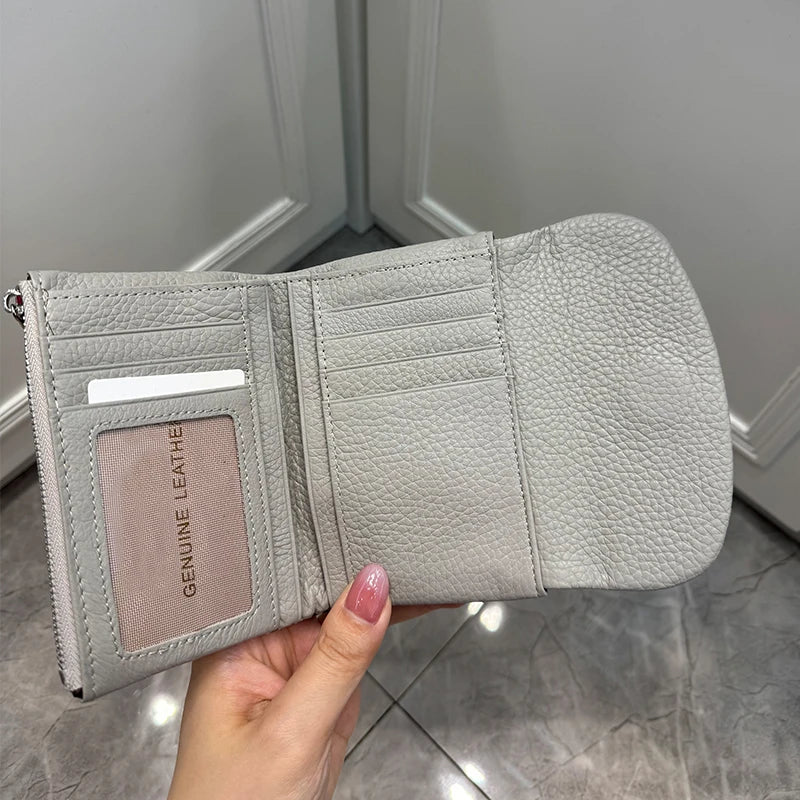 Snake Pattern Leather Women's Short Wallet – Trendy Clutch Purse