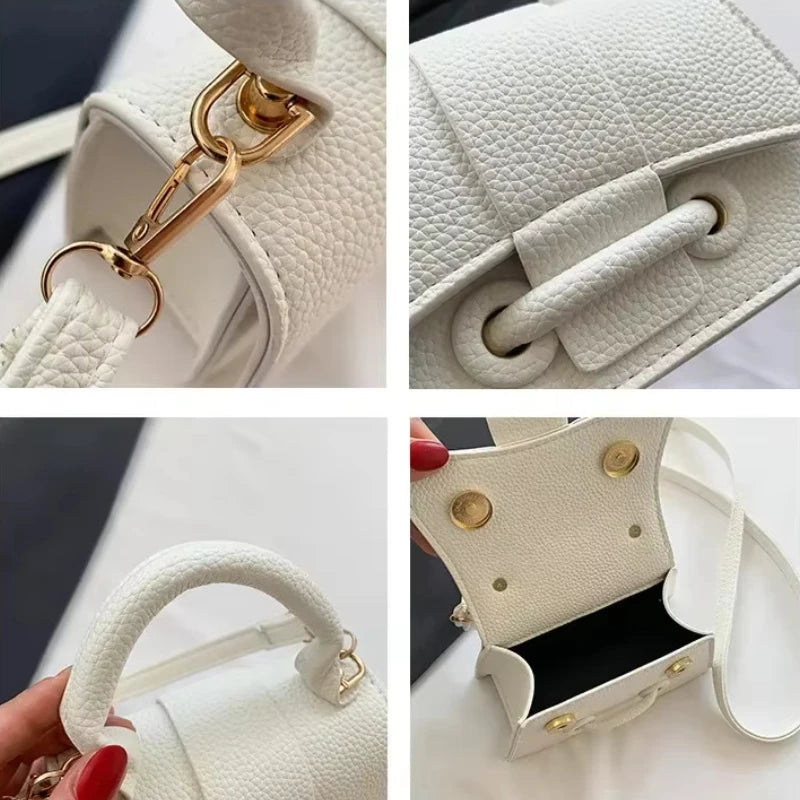 Mini Crossbody Bag for Women – Structured Top Handle Clutch Purse