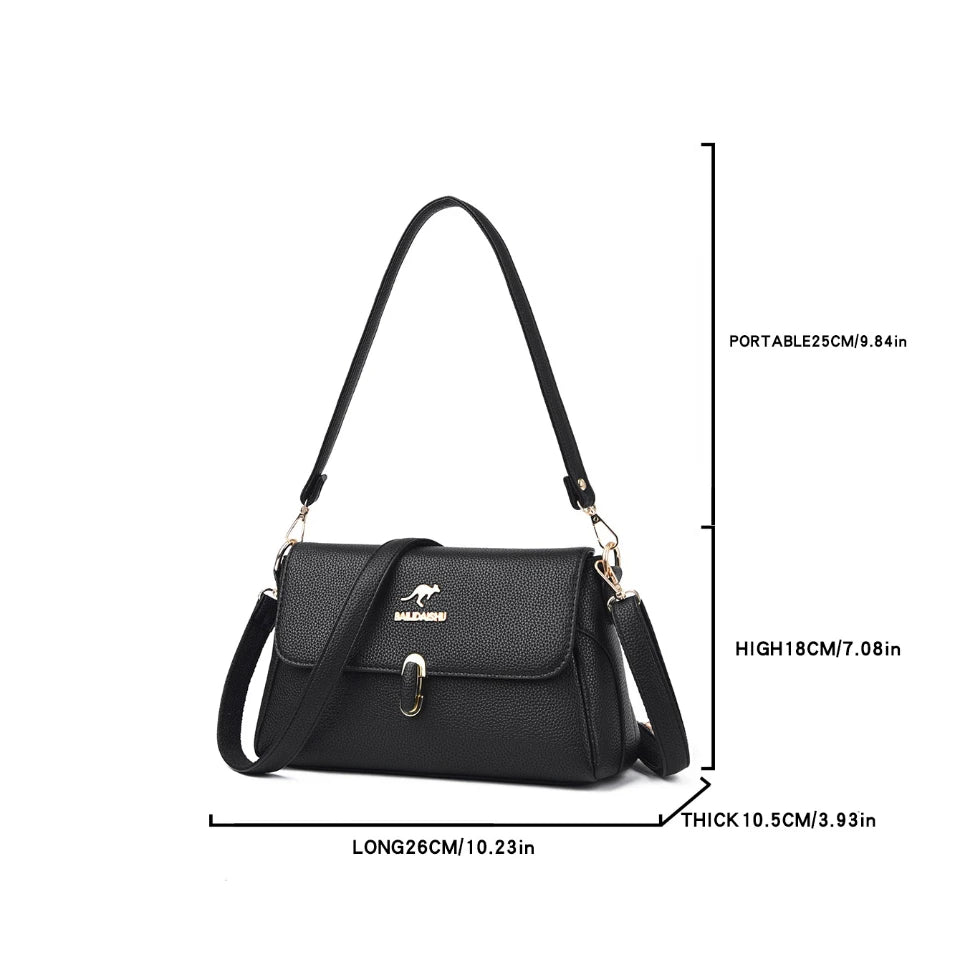 Women's Luxury PU Leather Crossbody Bag – Designer Shoulder Purse