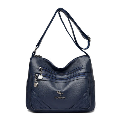 Crossbody Shoulder Bag for Women – Soft PU Leather, Multi-Pocket