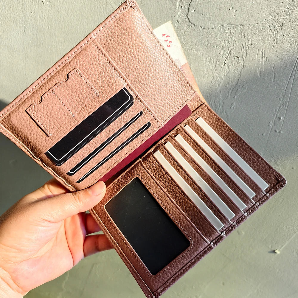 Genuine Leather Travel Wallet & Passport Holder