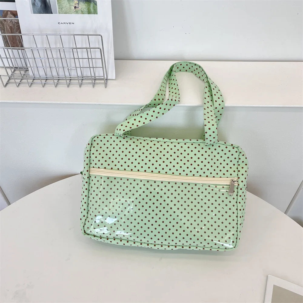 Polka Dot Ita Bag – Y2K Transparent Window Shoulder Bag