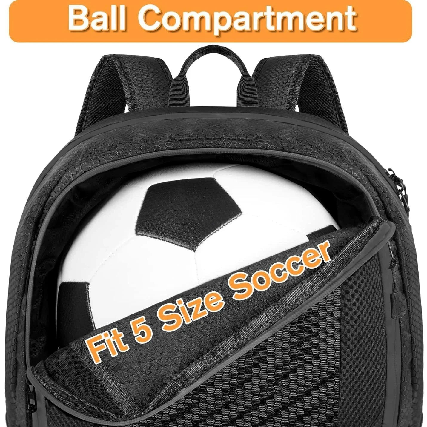 Sports Backpack with Ball & Shoe Compartment – Large Capacity for Soccer, Basketball & Football