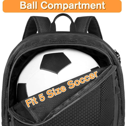 Sports Backpack with Ball & Shoe Compartment – Large Capacity for Soccer, Basketball & Football