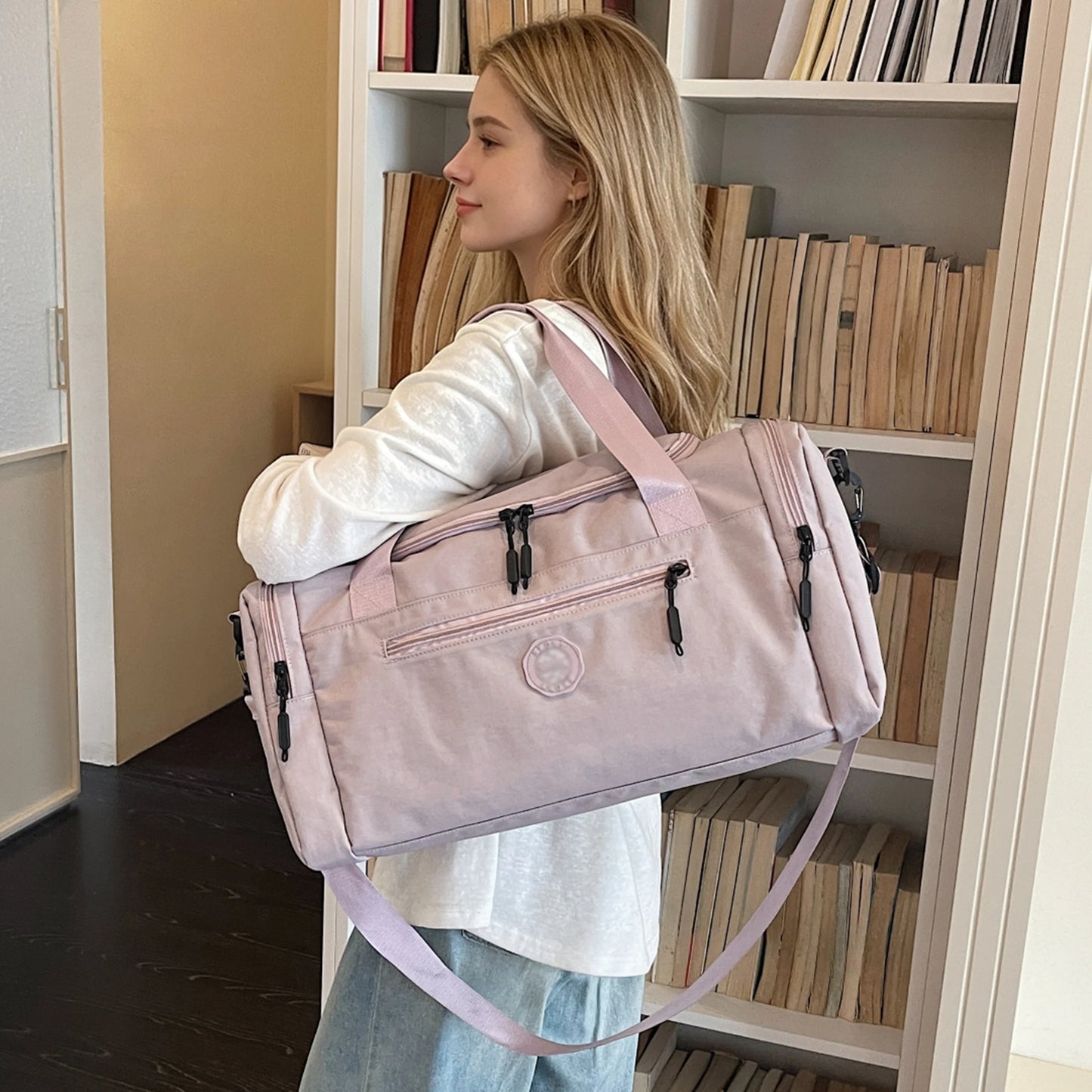 Weekender Overnight Bag with Shoe Compartment & Gym Tote