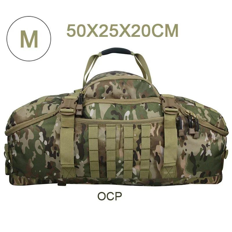 Tactical Duffle Backpack – 25L 45L 80L MOLLE Camping Travel Bag