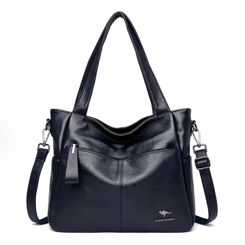 Women's Leather Tote Bag – Luxury Top Handle Shoulder Bag