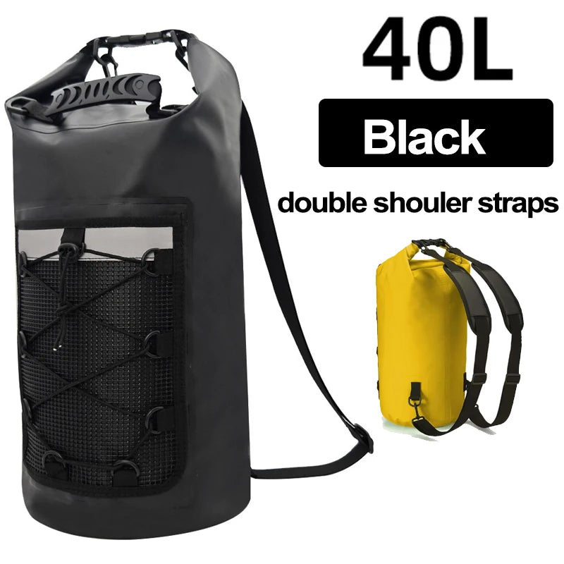 Waterproof Dry Bag Backpack PVC 10L 20L 30L 40L Kayak Trekking