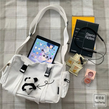 Canvas Messenger Bag – Unisex Japanese Harajuku Crossbody Shoulder Bag
