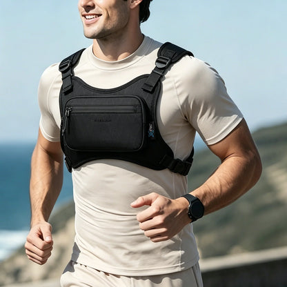 Running Vest Chest Bag for Men – Lightweight Waterproof Rig Pack for Cycling & Outdoor Training