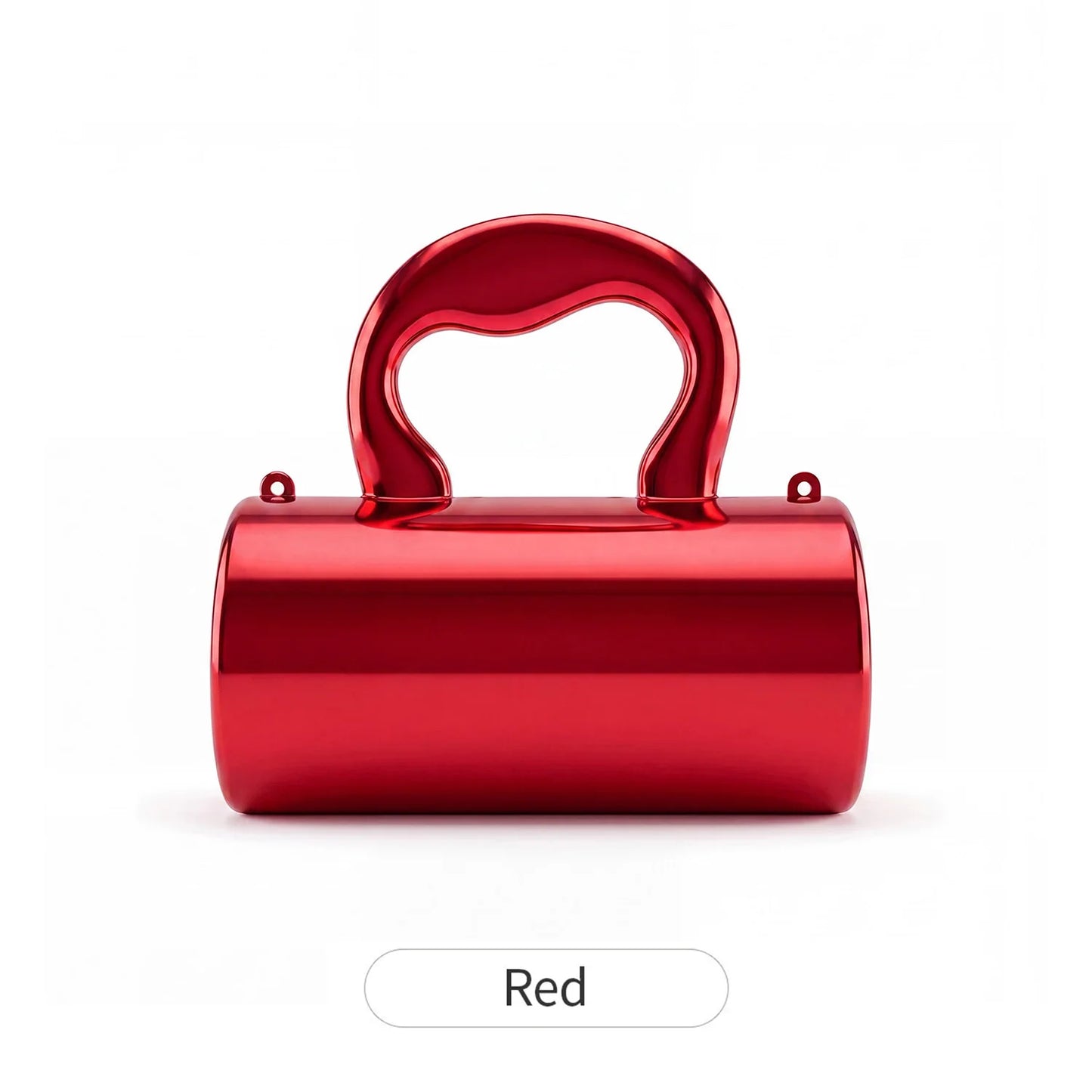 Mini Acrylic Cylinder Clutch Bag for Women – Metallic Evening Purse