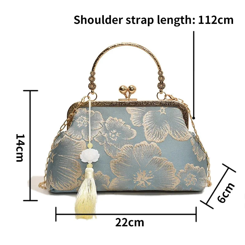 Chinese Style Embroidered Clutch Bag – Elegant Retro Evening Handbag