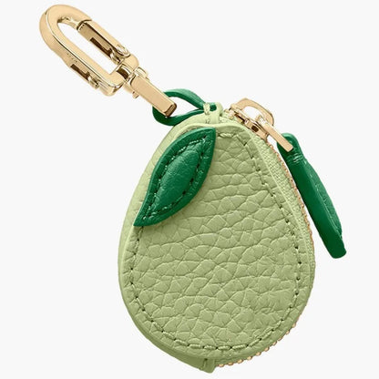 Fruit Coin Purse Keychain – Cute Mini Leather Zipper Pouch