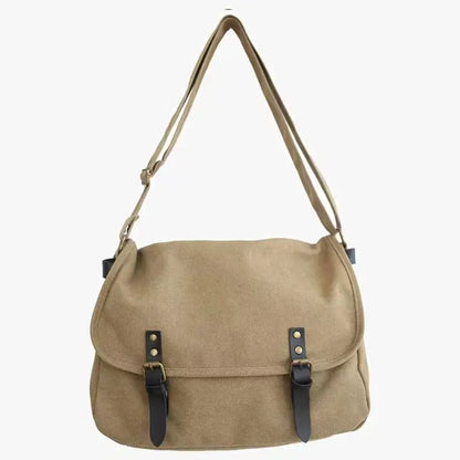 Canvas Messenger Bag – Large Capacity Vintage Satchel