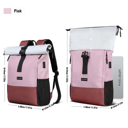 Waterproof Travel Backpack – 15.6" Laptop Bag with USB Charging Port